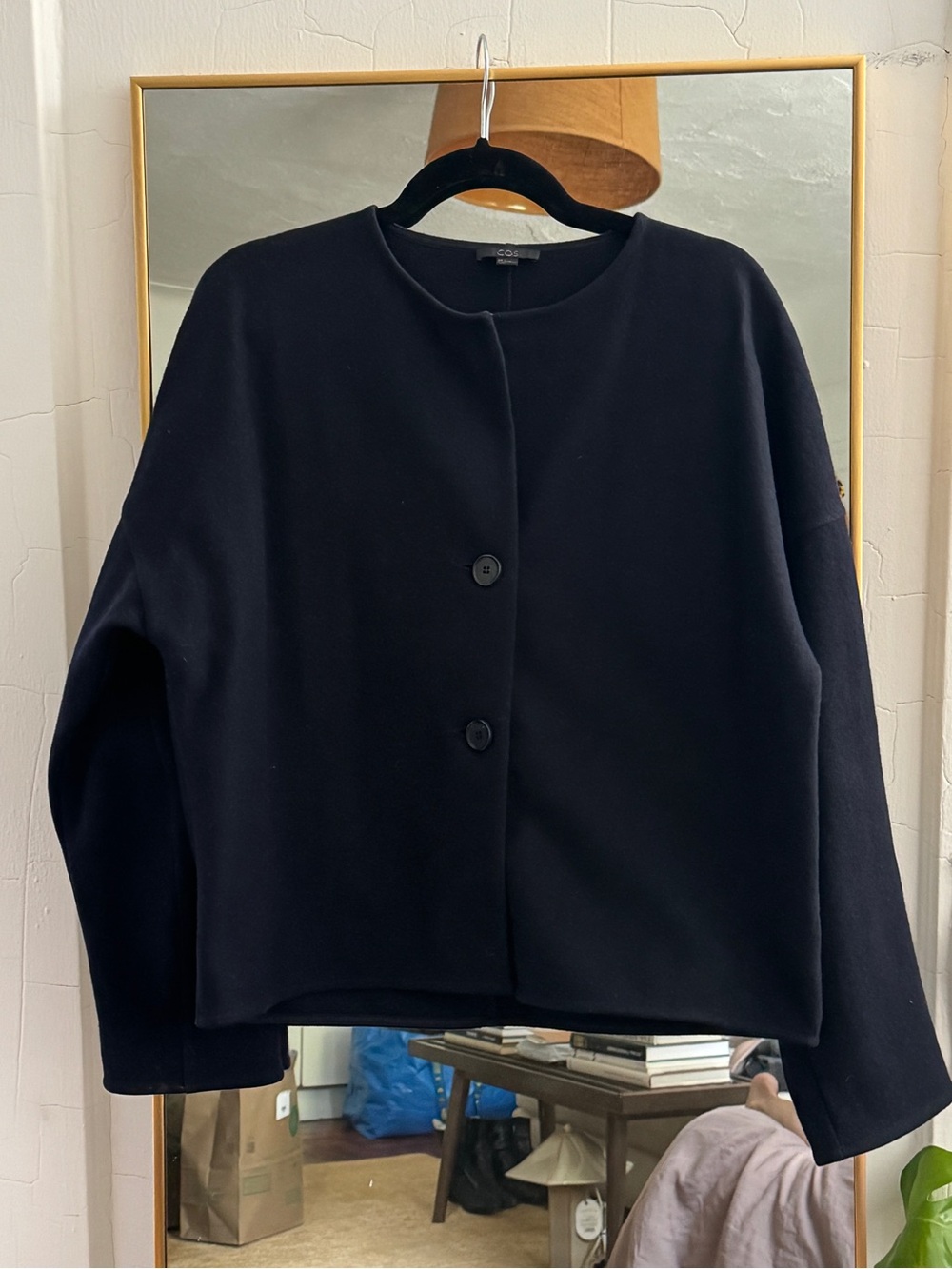 COS Wool Lightweight Cropped Jacket - Picture 3 of 4